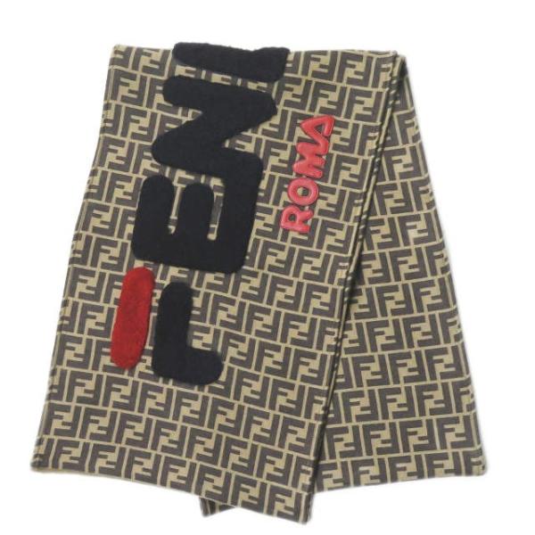 フェンディ FENDI イタリア製 SCARF 32x215 WOVEN WITH FUR TOBA...