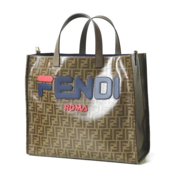 フェンディ FENDI FFロゴ トートバッグ 8BH357 A5N6 F1562 ブラウン FIL...
