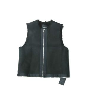 UNUSED アンユーズド 日本製 Mouton Vest ムートンベスト US1302 2 ブラッ...