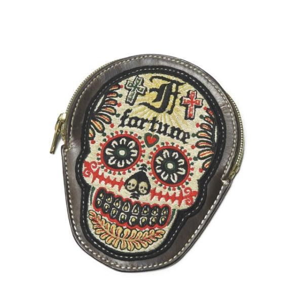 サスクワァッチファブリックス SASQUATCHfabrix. メキシカンスカルコインケース ブラウ...