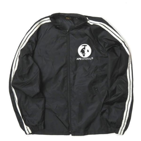 ア ベイシング エイプ A BATHING APE 日本製 ロゴプリントナイロンジップアップジャケッ...