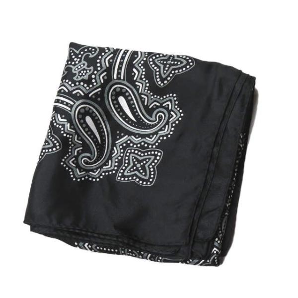アンユーズド UNUSED シルクペイズリーバンダナ UH0489 ブラック ハンカチ スカーフ