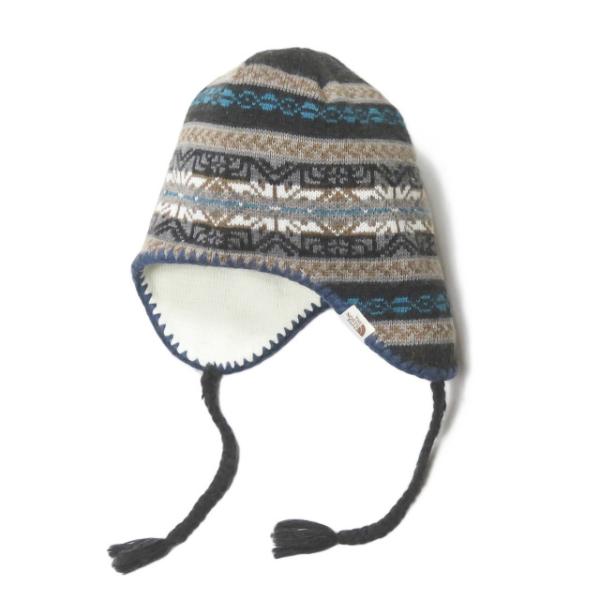 ザ・ノースフェイス THE NORTH FACE 茶タグ ノルディック柄 耳当て付きニットキャップ ...