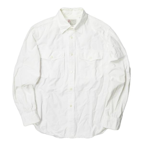 エスダブル S/DOUBLE 日本製 コットンワークシャツ 1160304 M(JP) ホワイト 長...