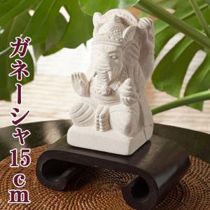 霊鳥ガルーダとWISNU神［H.48cm］白黄 現品限り 木製 オブジェ 置物