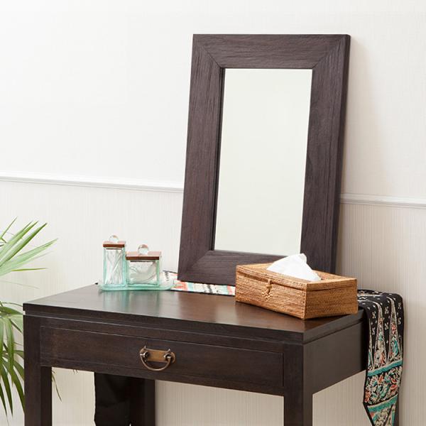 鏡 ミラー S アンティーク インテリア アジアン チーク材