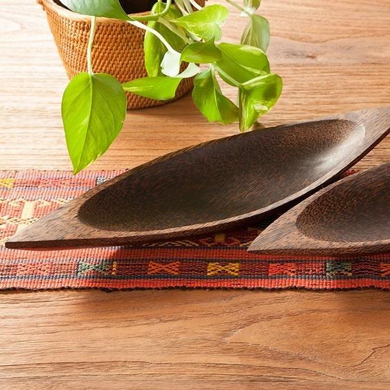 アジアン雑貨 バリ リゾート おしゃれ 木製 インテリア 収納 整理 メガネ 飾り 皿 S