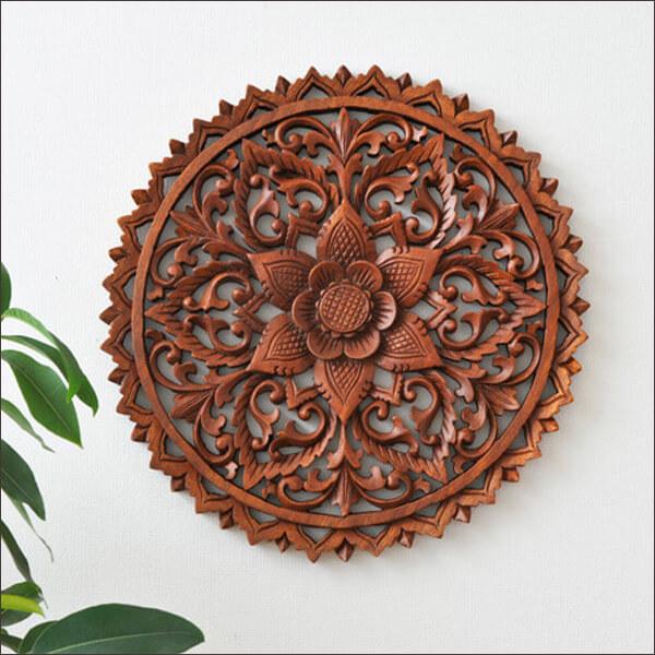 アジアン雑貨 バリ雑貨 木彫り 壁面 オブジェ 彫刻 壁掛け パネル アート