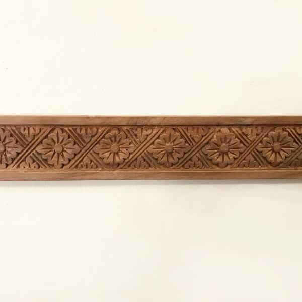 ケーシング 廻り縁 壁面 インテリア カービング レリーフ 建材 木製 チーク 天然木 無垢材 DI...