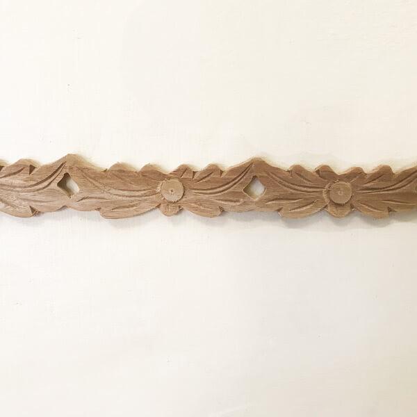 ケーシング 廻り縁 壁面 インテリア カービング レリーフ 建材 木製 チーク 天然木 無垢材 DI...