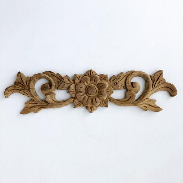 ウッドカービング 壁面 インテリア 壁飾り レリーフ 建材 木製 チーク 天然木 無垢材 アジアン雑...