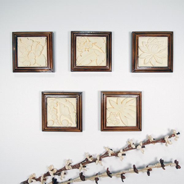 アジアン バリ 壁飾り 壁掛け ウッドパネル 壁 バリ雑貨 インテリア アートパネル 玄関 ストーン...