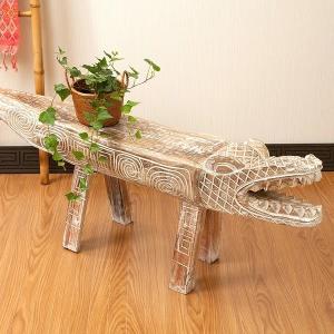 アニマルスタンド ワニ 木製 アジアン雑貨 バリ 個性派 個性的