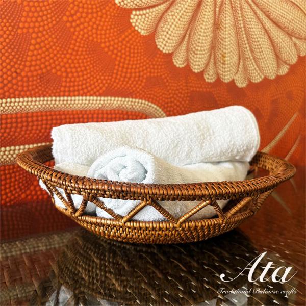 【新春セール】アタ かご カゴ バスケット 籠 収納 おしゃれ 雑貨 インテリア バリ アジアン 小...