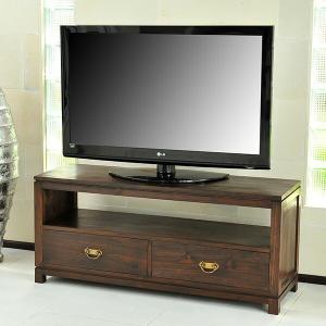 受注生産品 アジアン家具 テレビ台 チーク無垢材 おしゃれ 幅120 木製 バリ リゾート インテリア モダン 高級感 テレビボード ローボード 完成品