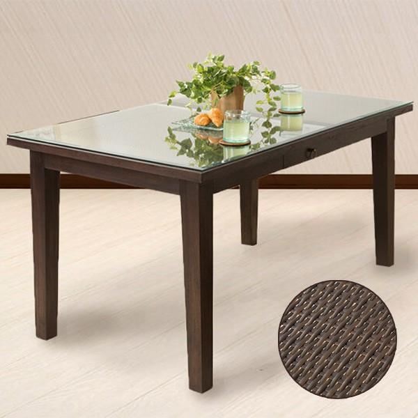 ダイニングテーブル アジアン家具 チーク無垢材 4人用 単品 おしゃれ 引き出し付き 木製 バリ リ...