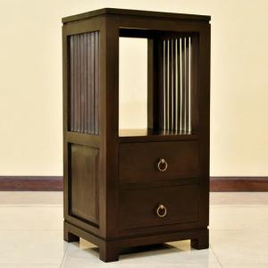 収納棚 キャビネット 扉付き 木製 竹 バンブー アジアン : うさぎ屋