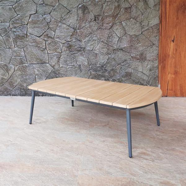 ガーデン コーヒー カフェ ラウンド センター ロー チーク 無垢 テーブル リビング ダイニング ...