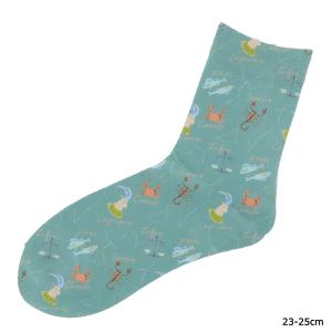 プリントソックス 星座 クルー丈 23-25cm レディース 靴下