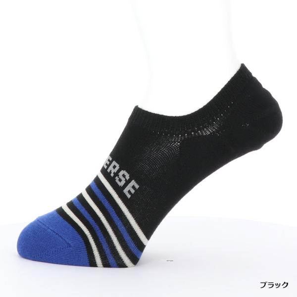コンバース メンズ フットカバー 足先ボーダー (25-27cm) ショートソックス 紳士