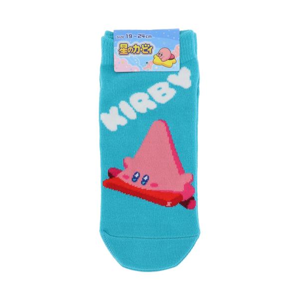 (ジュニア19-24cm)カービィ 三角コーン スニーカー丈ソックス ブルー 19-24cm 子供用...