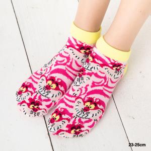 ディズニー チェシャ猫 総柄 スニーカー丈ソックス 23 25cm レディース くるぶし丈 靴下 アリス Fk 307 21t8 150 レッグウェア専門店 美足花舞 通販 Yahoo ショッピング