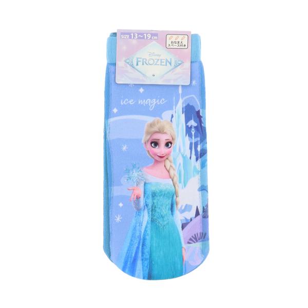 (キッズ13-19cm)エルサ プリント ソックス スニーカー 丈 アナと雪の女王 ディズニープリン...