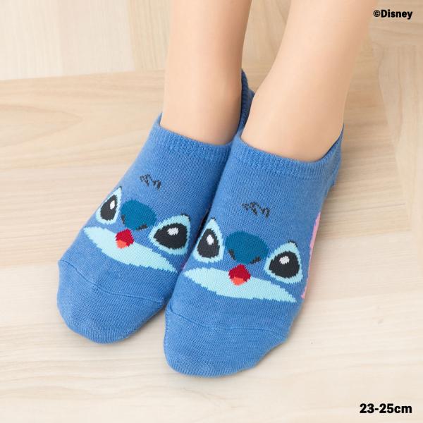 スティッチ くるぶし下丈ソックス 23-25cm レディース 靴下 フットカバー ディズニー リロア...