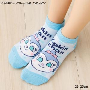 コキンちゃん 水玉柄 スニーカー丈ソックス 水色 23-25cm レディース 靴下 fk-387-16k1-720 D1PK｜靴下専門店LOPS