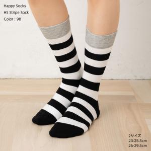 HappySocks HS ストライプ ソックス (色番号98)(23-25.5cm・26-29.5cm) 靴下 国内正規品 ハッピーソックス Stripe Sock｜lops