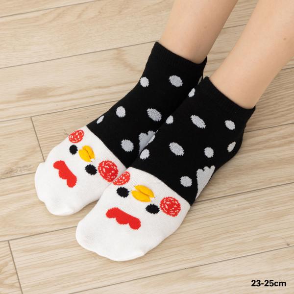 おもしろソックス にわとり柄 22-25cm 日本製 スニーカー丈 くるぶし丈 靴下 レディース