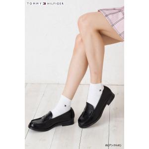 TOMMY HILFIGER スクールソックス アンクル丈 日本製  トミーヒルフィガー ワンポイント 靴下 レディース