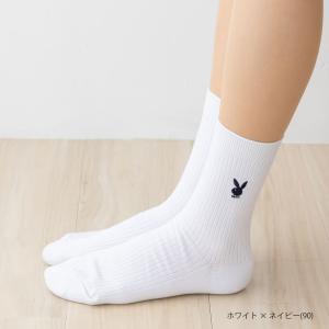 スクールソックス プレイボーイ ワンポイント刺...の詳細画像1