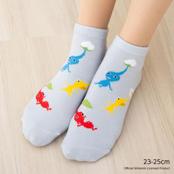 ピクミン 集合 スニーカー丈ソックス 23-25cm レディース 靴下 任天堂 PIKMIN 助野