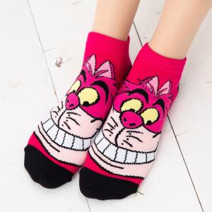 チェシャ猫 フェイスアップ ソックス 23 25cm レディース ディズニー ふしぎの国のアリス スニーカー丈 くるぶし丈 靴下 Sp Awds52j レッグウェア専門店 美足花舞 通販 Yahoo ショッピング