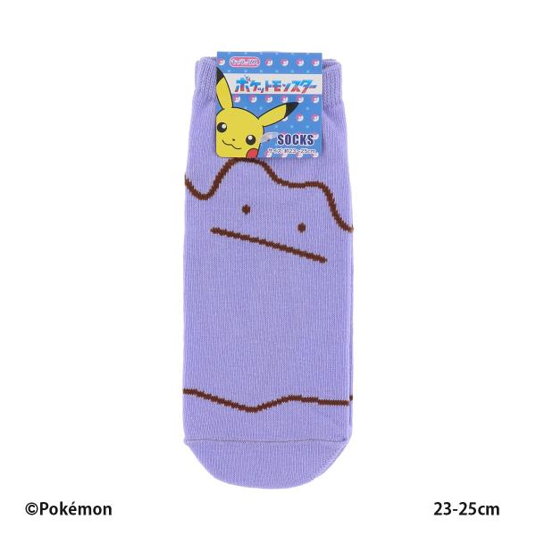 ポケットモンスター メタモン パープル スニーカー丈ソックス 23-25cm レディース 靴下 ポケ...