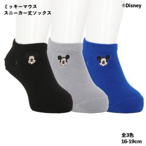 新品soloistソロイスト刺繍 ミッキーマウス 黒 ロングラインソックス 靴下 Disney（ディズニー） (キッズ16-19cm)ミッキーマウスワンポイント刺繍