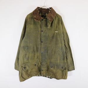 Barbour バブアー BEAUFORT オイルドジャケット 防寒  防風  ユーロ  ヨーロッパ古着 オリーブ (メンズ 44) 中古 古着 N6770｜losantigua2016