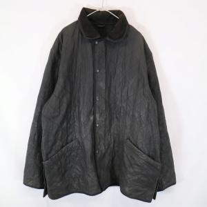 Barbour バブアー POLAR QUILT キルティング オイルドジャケット 防寒  ユーロ  ヨーロッパ古着 ブラック (メンズ XXL) 中古 古着 N6831｜losantigua2016