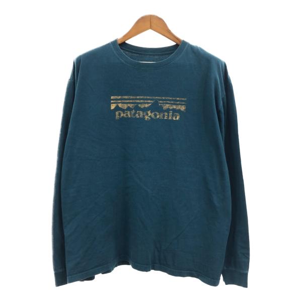 patagonia パタゴニア ロゴ 長袖Ｔシャツ アウトドア グリーン (メンズ XL) 中古 古...