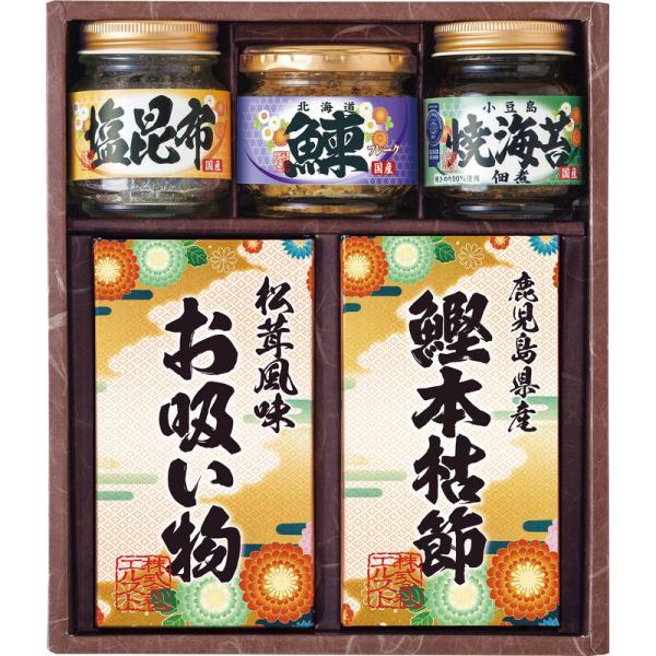 雅和膳 詰め合わせ ギフト 5902-25（海苔佃煮・塩昆布・鰹本枯節・お吸い物・鰊フレーク×各1）...