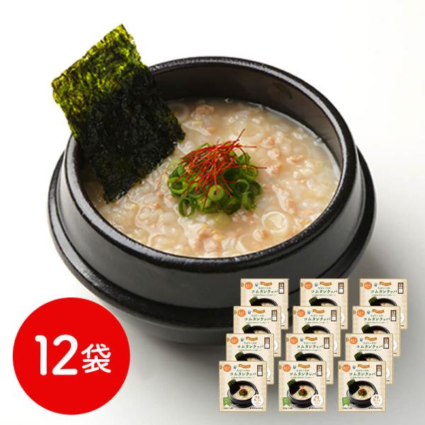 糖質0ｇぷるんちゃん 大豆ミートのコムタンクッパ 12袋セット 韓国風スープごはん 食品 お取り寄せ...