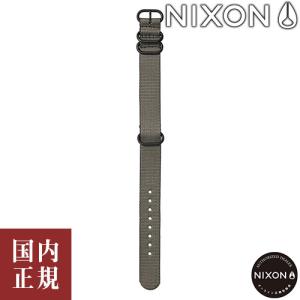 ニクソン 20mm #TIDEナイロンNATOバンド カーキ/ブラック BA0041350-00 ネコポス便