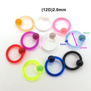 ボディピアス☆UVビーズリング(12G)2.0...の詳細画像1