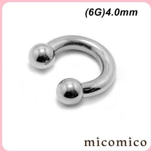 ボディピアス☆サーキュラーバーベル(6G)4.0mm
