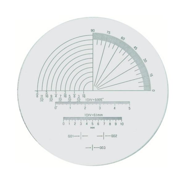 【長さ・角度・R測定・0.1mm目盛】【φ35mmサイズ】スケールルーペ用 拡大鏡 虫眼鏡 交換 ガ...