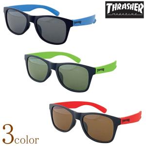 THRASHER スラッシャー 子ども用偏光サングラス おしゃれ ウエリントン型 キッズ カジュアル 紫外線 UVカット 偏光レンズ メガネケース付 男性用 女性用｜老眼鏡と虫めがねのルーペタウン