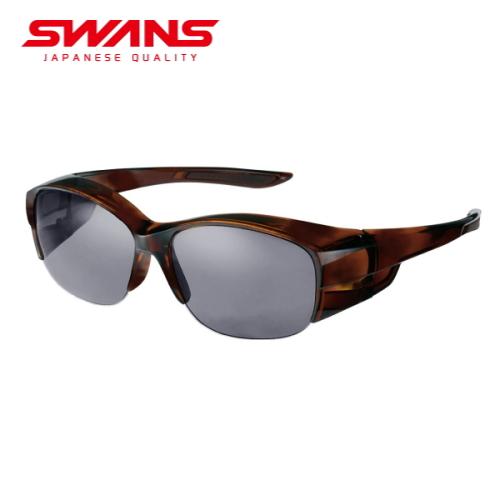 SWANS スワンズ 偏光サングラス 日本製 偏光ミラーレンズ メガネの上から オーバーグラス 紫外...
