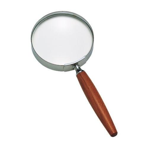ウッド ルーペ 日本製 2.5倍 Mサイズ 75mm 鮮明白ガラスレンズ 木製ハンドル手持ち拡大鏡 ...