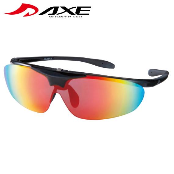 アックス AXE レンズ跳ね上げ 偏光サングラス 偏光レンズ ミラーレンズ UV400 紫外線 UV...